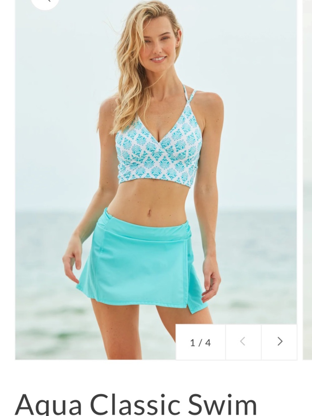 Cabana Life Aqua Classic Swim Skirt. XL